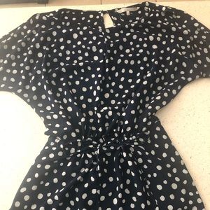 Rachel by Rachel Roy Navy Polka Dot dress